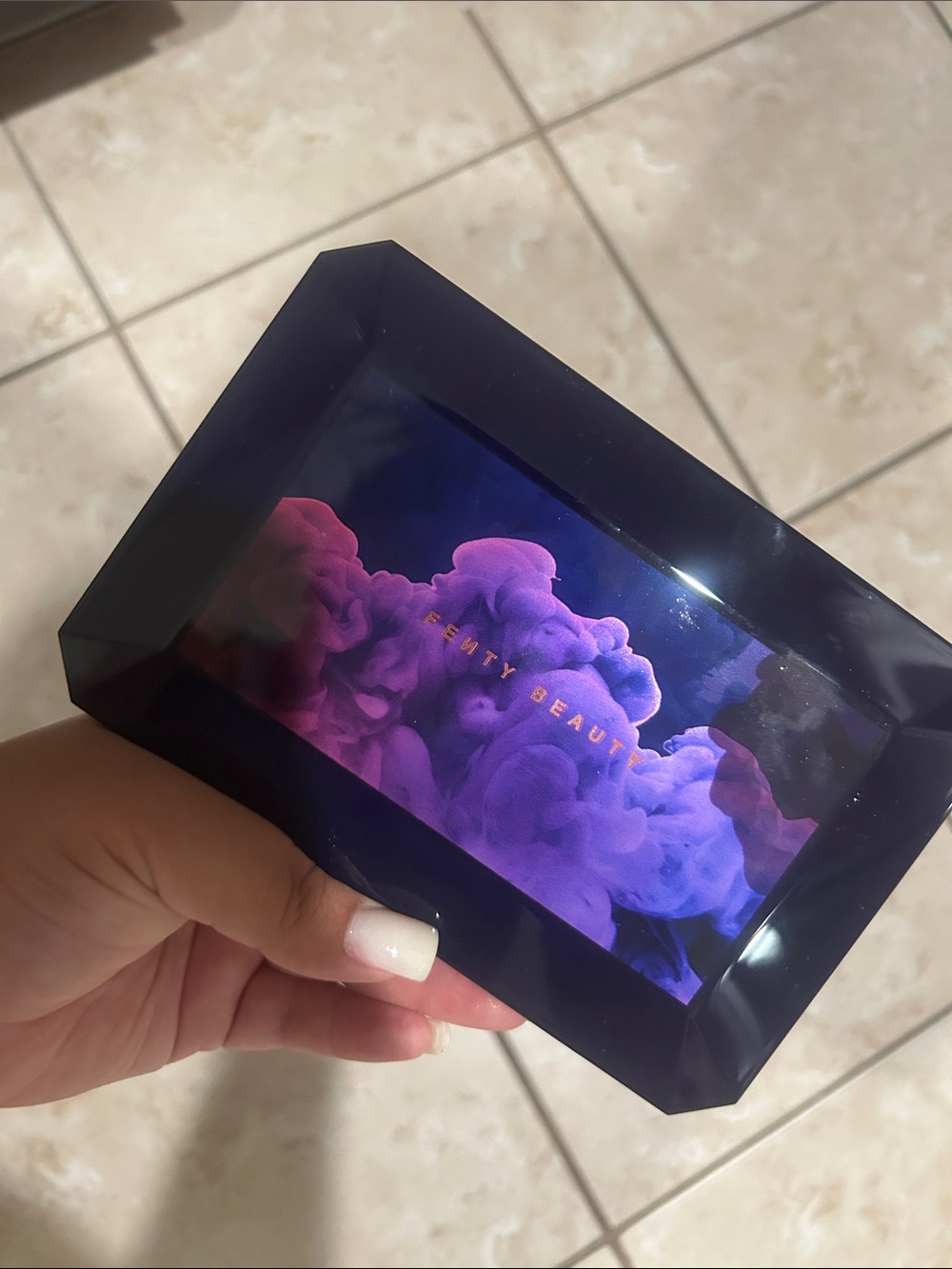 Fenty Beauty Purple Gemstone Tablet Display